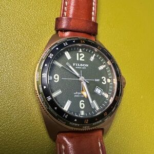 Filson/Shinola Journeyman GMT Watch w/ Jack Mason band